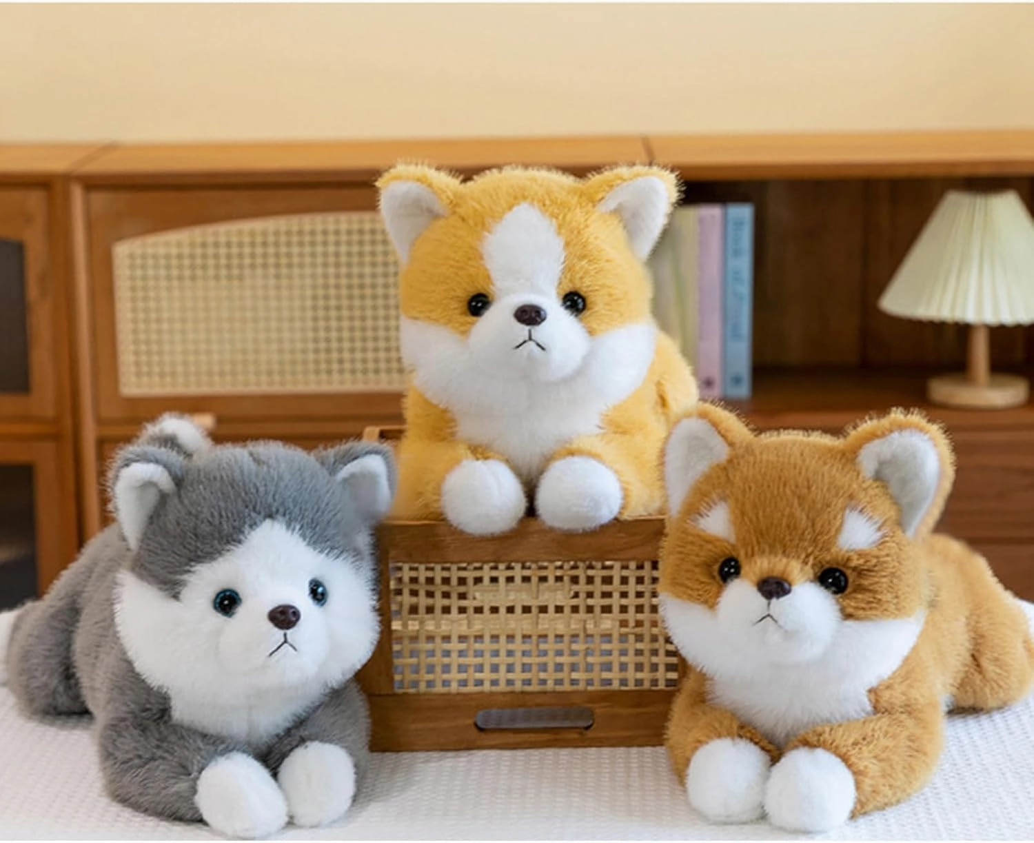 Dog Weighted Stuffed Animals, 23.6 Inch Weighted Dog Plush Animal, Cute Corgi Plush Toy Pillow, Soft Puppy Plushie Gifts for Kids, Boys and Girls