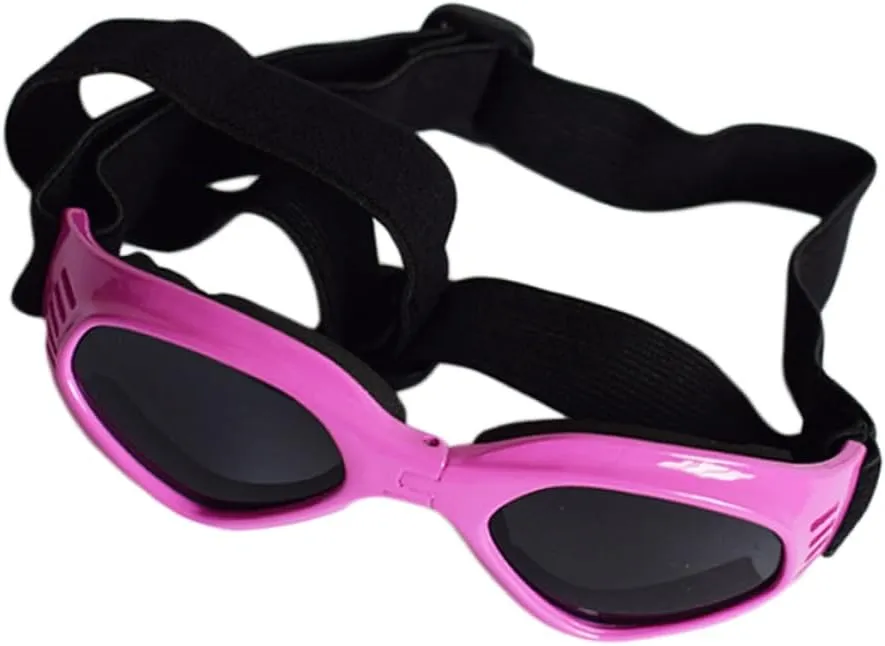DOITOOL 3pcs Adjustable Straps Dog Sunglasses Fashion-Forward Uv Blocking Windproof Water-Resistant for Medium Breeds