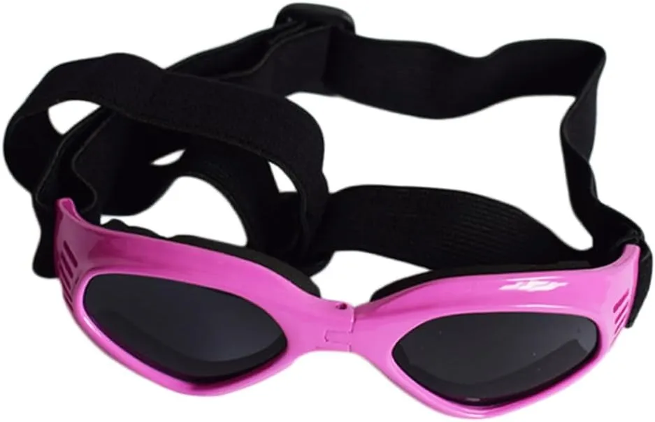 DOITOOL 3pcs Adjustable Straps Dog Sunglasses Fashion-Forward Uv Blocking Windproof Water-Resistant for Medium Breeds