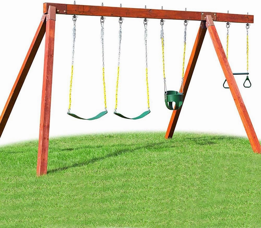 Dolibest Set of 2 Permanent Antirust Stainless Steel 304 Heavy Duty Swing Hangers, 1800LB Capacity, Wood and Steel Beam Yoga Hammock Chair Punching Bag Porch Swing Sets,180° Swing, 7.67‘’