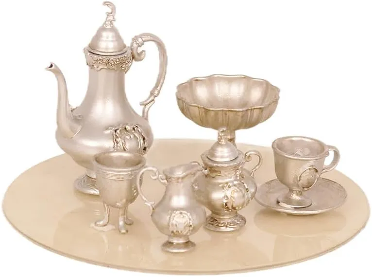 Dollhouse 1 6 Scale Ceylon Tea Set Miniature Ornament Dollhouse Decorations Dollhouse Tea Set