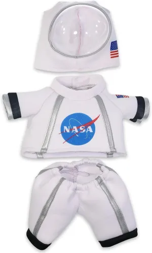 DolliBu Astronaut Dress Up Set for Teddy Bear Plush Toy - Astronaut Stuffed Animal Costume Outfit with Jacket, Helmet with Holes, and Pants, Create NASA Space Toys for Kids with Dress Up Set - Large