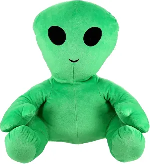 DolliBu Plush Alien Stuffed Toy – Soft Huggable Green Alien, Adorable Space Creature Plushie Toy, Cute Weird Cuddle Gifts Toy for Kids and Adults - 18 Inches