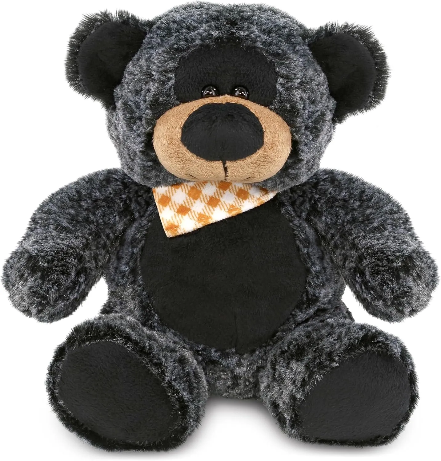 DolliBu Plush Black Bear Stuffed Animal - Soft Plush Huggable Black Bear, Adorable Teddy Bear Plush Toy, Cute Wild Life Cuddle Gift for Kids & Adults - 8 Inch