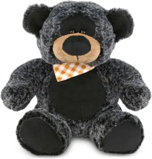 DolliBu Plush Black Bear Stuffed Animal - Soft Plush Huggable Black Bear, Adorable Teddy Bear Plush Toy, Cute Wild Life Cuddle Gift for Kids & Adults - 8 Inch