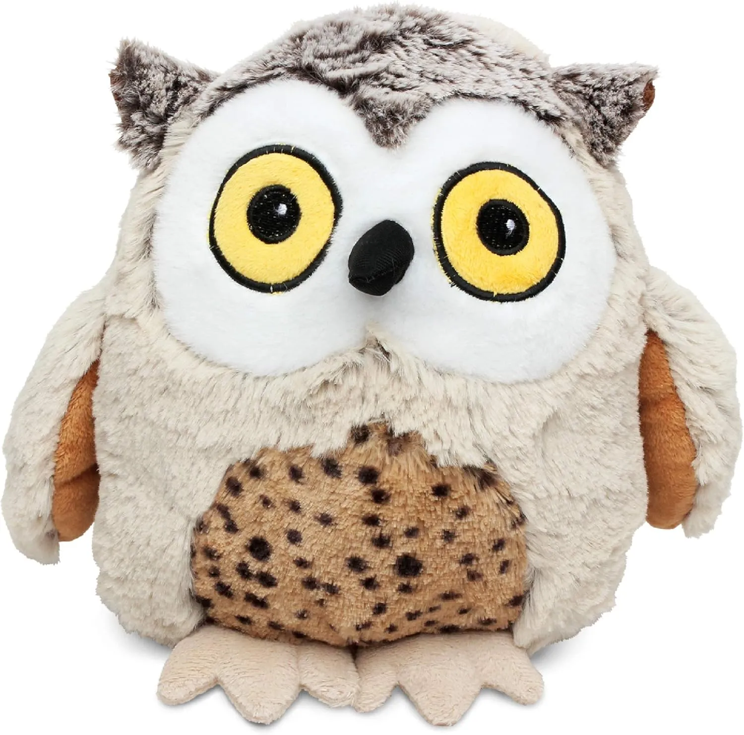 DolliBu Plush Owl Stuffed Animal - Soft Plush Huggable Brown Owl, Adorable Playtime Owl Plush Toy, Cute Forest Wildlife Bird Cuddle Gift for Kids & Adults - 8 Inch