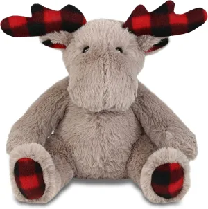 DolliBu Plush Plaid Beige Moose Stuffed Animal – Soft Huggable Moose, Adorable Playtime Moose Plush Toy, Cute Wild Life Cuddle Gifts, Super Soft Plush Doll Animal Toy for Kids and Adults – 10 Inch