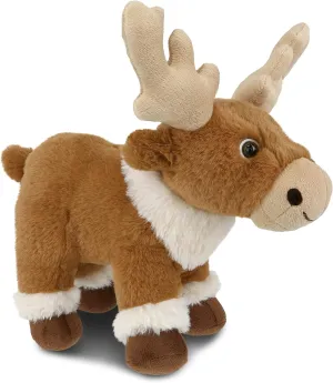 DolliBu Plush Reindeer Stuffed Animal - Soft Huggable Standing Reindeer, Adorable Playtime Plush Toy, Cute Wild Life Cuddle Gifts for Kids and Adults - 11 Inches