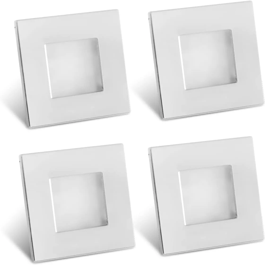 Dream lighting LED Square Recessed Down Lights for RV Trailer Camper Interior Lighting 12volt 3.0W 2.7inch Chrome Shell Pack of 4