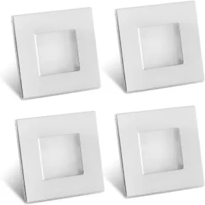 Dream lighting LED Square Recessed Down Lights for RV Trailer Camper Interior Lighting 12volt 3.0W 2.7inch Chrome Shell Pack of 4