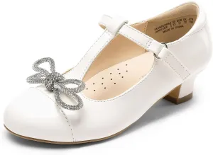 DREAM PAIRS Girls Dress Shoes Mary Jane Heel T-Strap Party Flower Wedding Princess Pumps for Little Big Kid