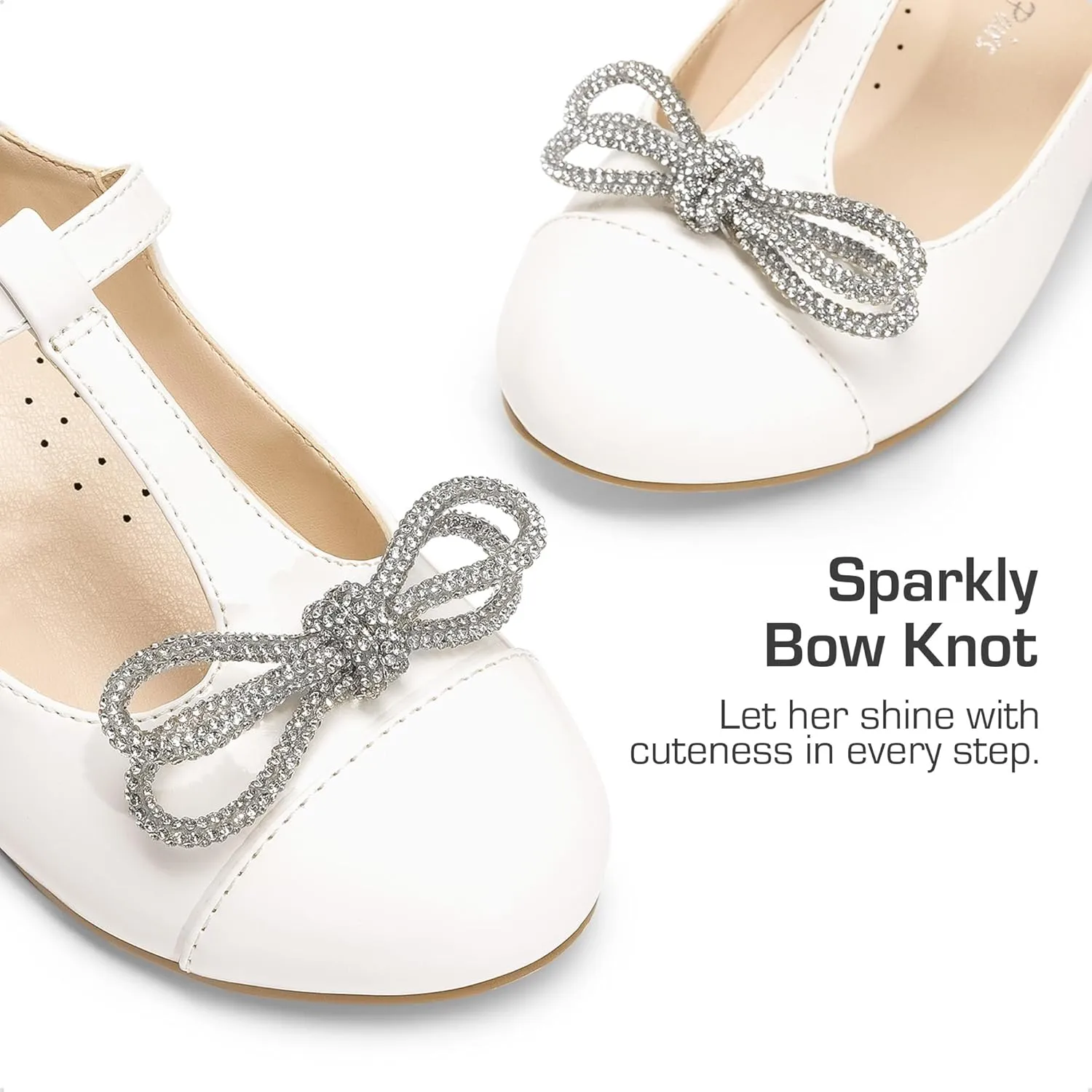 DREAM PAIRS Girls Dress Shoes Mary Jane Heel T-Strap Party Flower Wedding Princess Pumps for Little Big Kid