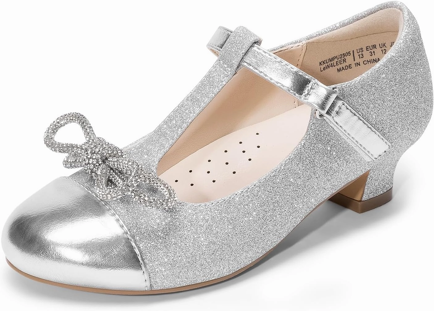 DREAM PAIRS Girls Dress Shoes Mary Jane Heel T-Strap Party Flower Wedding Princess Pumps for Little Big Kid