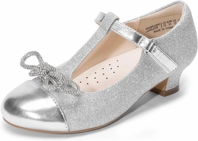 DREAM PAIRS Girls Dress Shoes Mary Jane Heel T-Strap Party Flower Wedding Princess Pumps for Little Big Kid