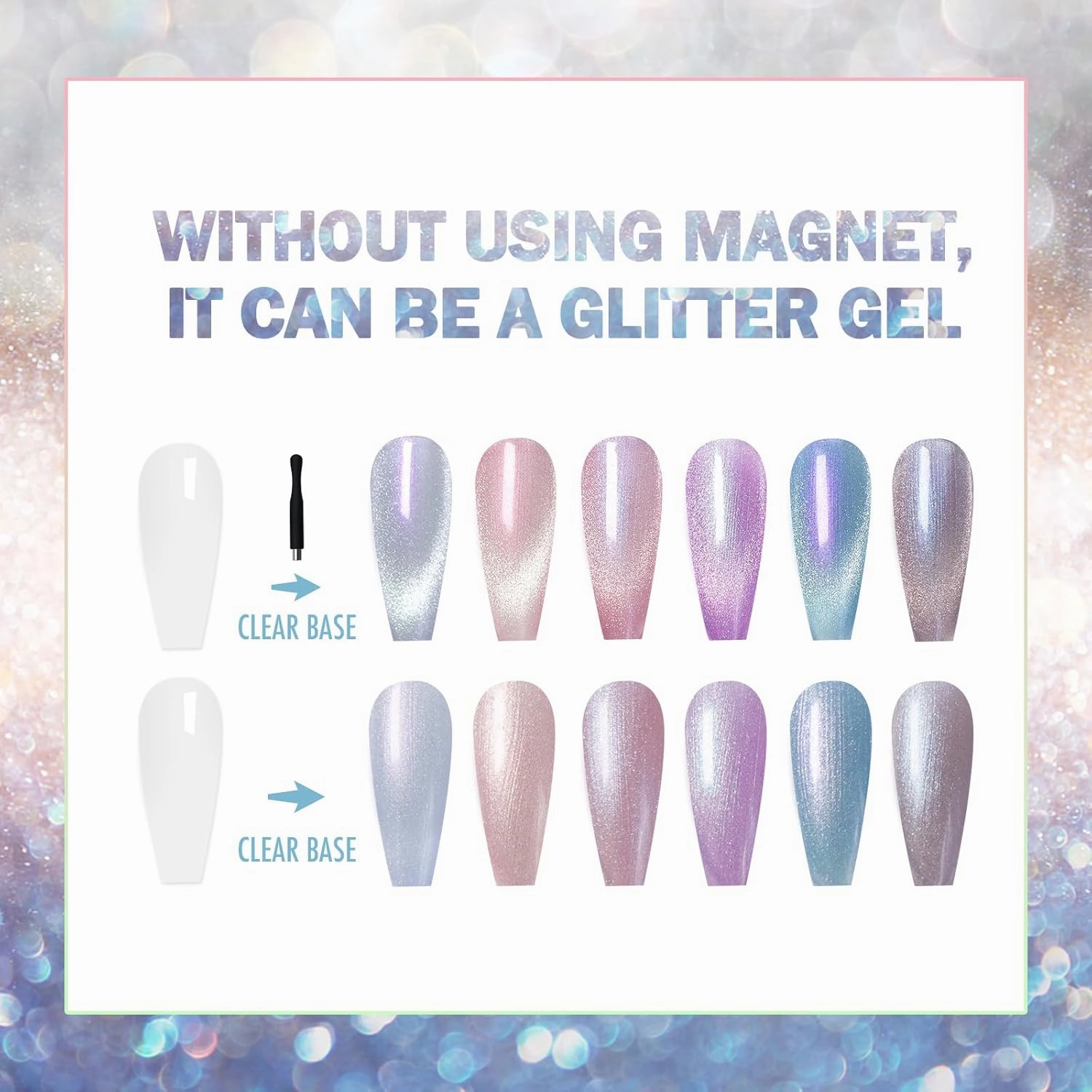 Dreamcatcher Cat Eye Gel Polish Set 6 Colors with Gift Base Top Coat, Aurora Mermaid Nail Gel Polish with Magnet, Salon Quality Soak off UV Light Gel Nail Polish Set