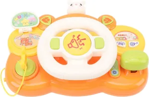 Driving Toy Child, Musical Steering Wheel Toy Hand Coordination Sound (Bunny)
