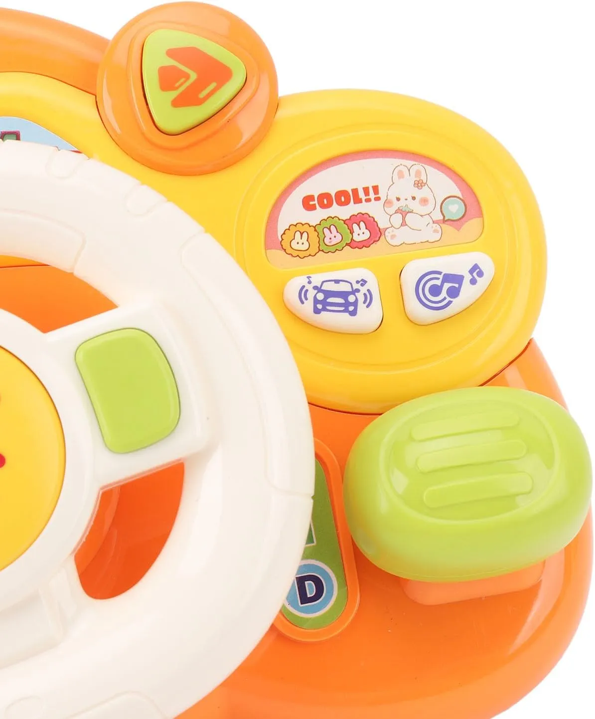 Driving Toy Child, Musical Steering Wheel Toy Hand Coordination Sound (Bunny)