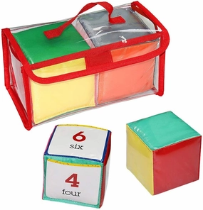 EAMAY Playing Game Dice Soft Foam Cubes, Set of 2 Learn Pocket Cubes, Ages 3 Years and Up.