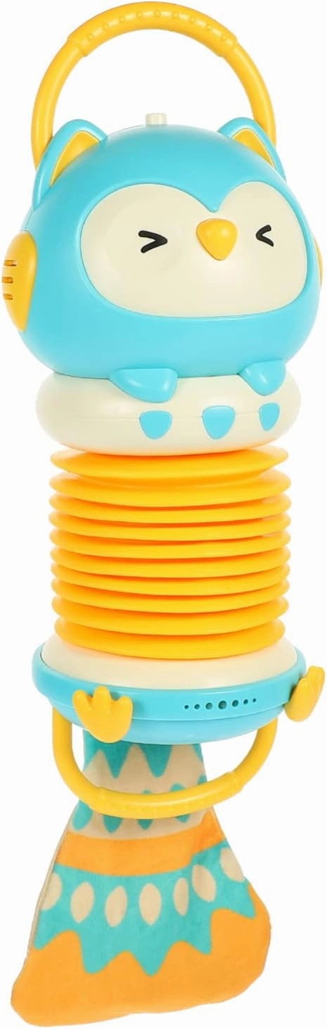 Early Educational Kids Accordion Hand-Played Musical Instrument Toy for Toddlers Owl Design Lightweight for