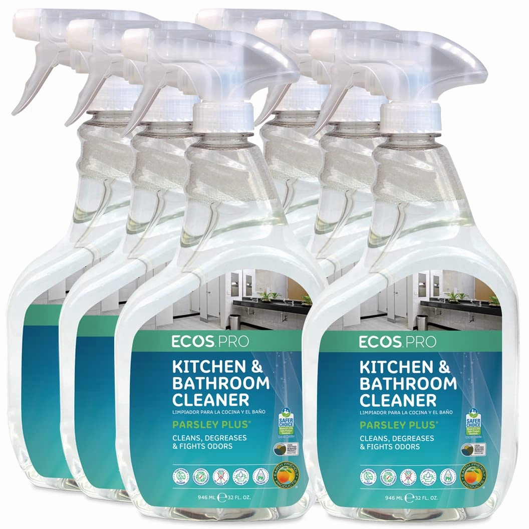 ECOS PRO PL9746/6 All-Purpose Kitchen-Bathroom Cleaner, Parsley Plus (Pack of 6)