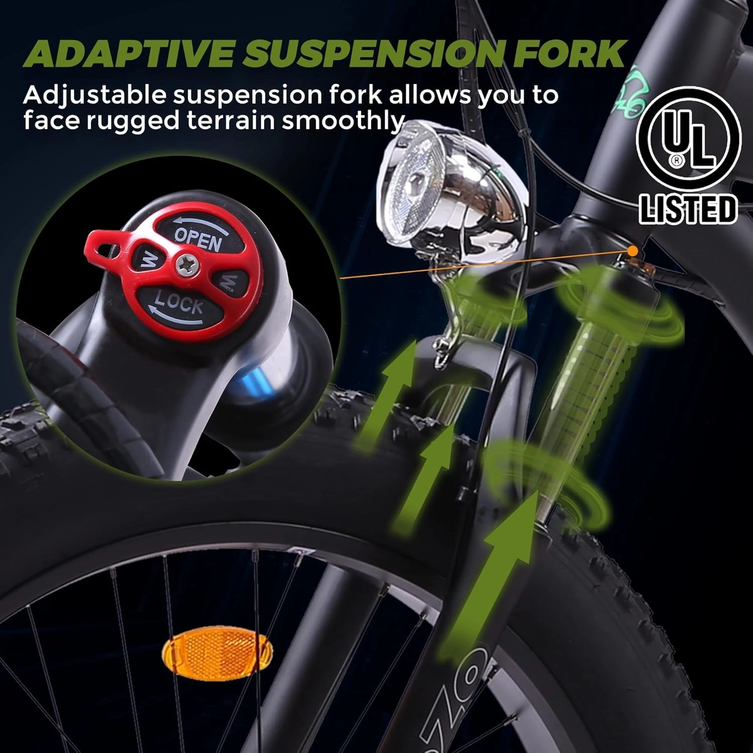 ECOTRIC Coolboy Electric Bike 26" Fat Tire 750W Electric Mountain Bike 48V 12.5AH Removable Large Battery Adult Electric Bicycles Beach Snow Mountain Bike Dual Shock Absorber & Shimano 7-Speed