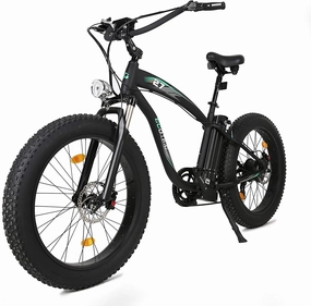 ECOTRIC Coolboy Electric Bike 26" Fat Tire 750W Electric Mountain Bike 48V 12.5AH Removable Large Battery Adult Electric Bicycles Beach Snow Mountain Bike Dual Shock Absorber & Shimano 7-Speed