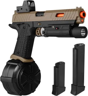 Electric Gel Toys New X5, Full Auto Splat-Blaster Includes Drum and Goggles for Outdoor Team Game, X2 Upgrade Version for Ages 14 ,Sandy