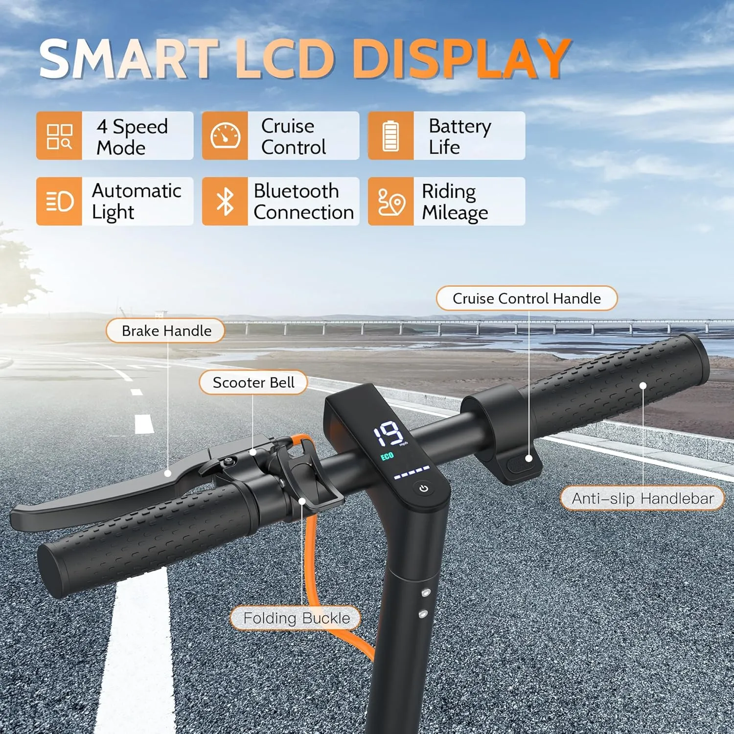 Electric Scooter for Adults, Folding E Scooter with 350W/500W Motor 19/21 Mph Top Speed, Max 19-23 Miles Long Range, 8.5''/10'' Solid Tires Commuting Motorized Kick Scooters with Dual Brakes, APP