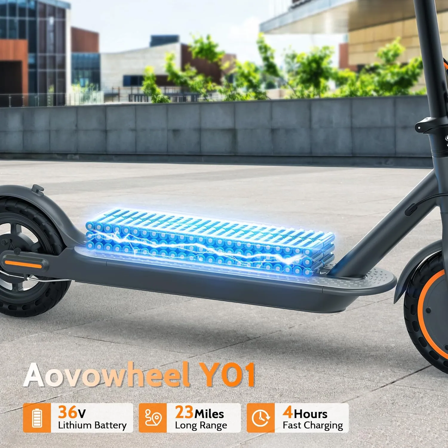 Electric Scooter for Adults, Folding E Scooter with 350W/500W Motor 19/21 Mph Top Speed, Max 19-23 Miles Long Range, 8.5''/10'' Solid Tires Commuting Motorized Kick Scooters with Dual Brakes, APP