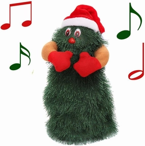 Electric Christmas Tree Rotating Dancing Music Toy for Kids Desktop Ornament Christmas Tree Decorations (A)