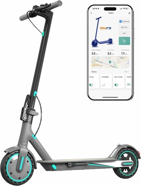 Electric Scooter for Adults, Up to 19Mph, 12/19 Miles Range, Aluminum Alloy E-Scooter with 350W Motor, Foldable Escooter with Dual Braking System and App Control