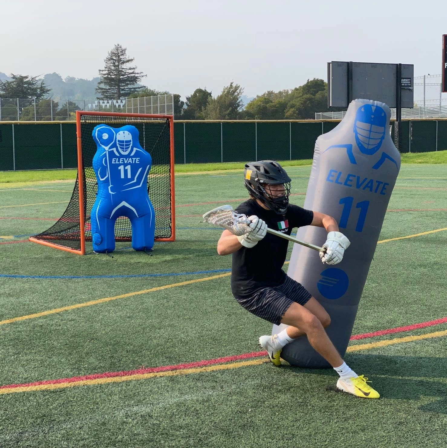 Elevate Inflatable Defender Dummy w/Air Pump - Great Sports Training Aid for Lacrosse, Soccer, Basketball, Field Hockey, Punching Bag. Highly Portable and Fun.