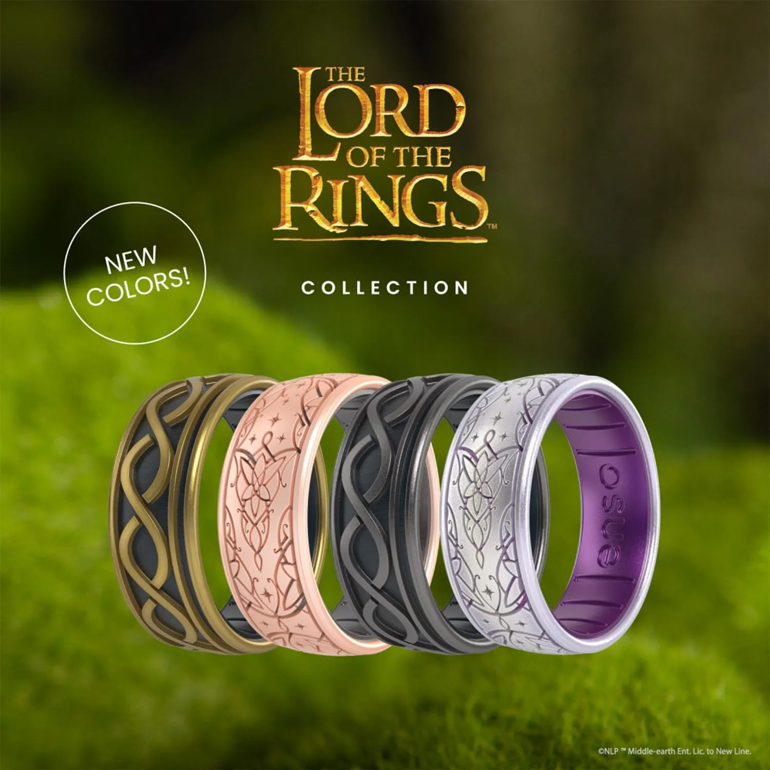Enso Rings Lord of the Rings Collection - Comfortable DualTone Silicone Rings - Flexible Design