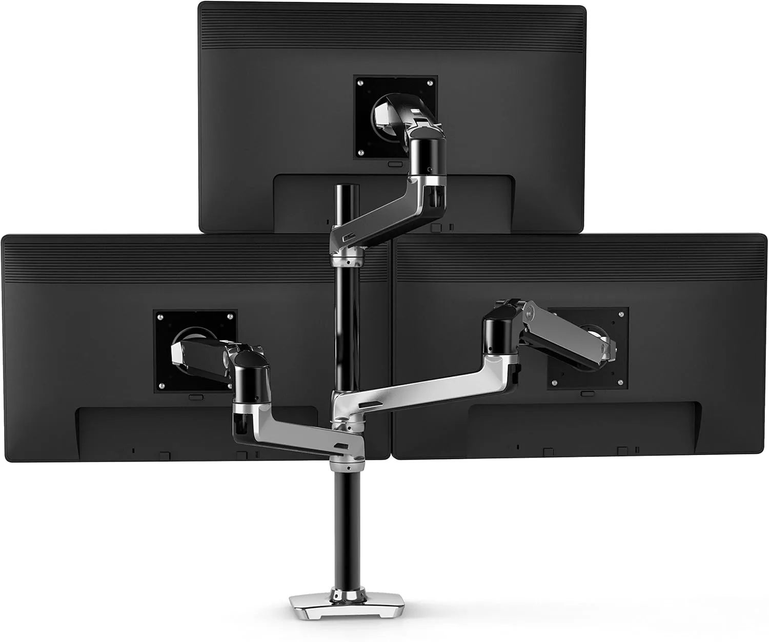 Ergotron – LX Triple Monitor Arm, VESA Desk Mount – for 3 Monitors Up to 40 Inches, 7 to 14 lbs Each – Polished Aluminum