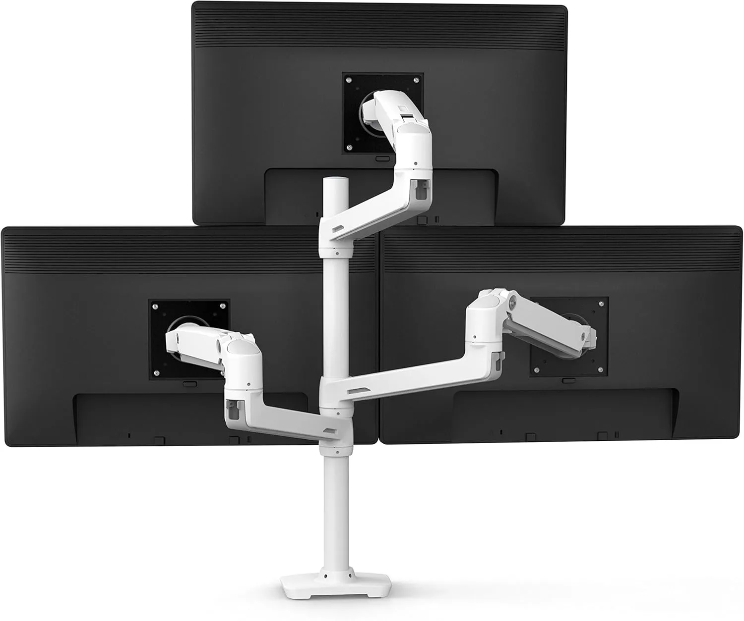 Ergotron – LX Triple Monitor Arm, VESA Desk Mount – for 3 Monitors Up to 40 Inches, 7 to 14 lbs Each – White