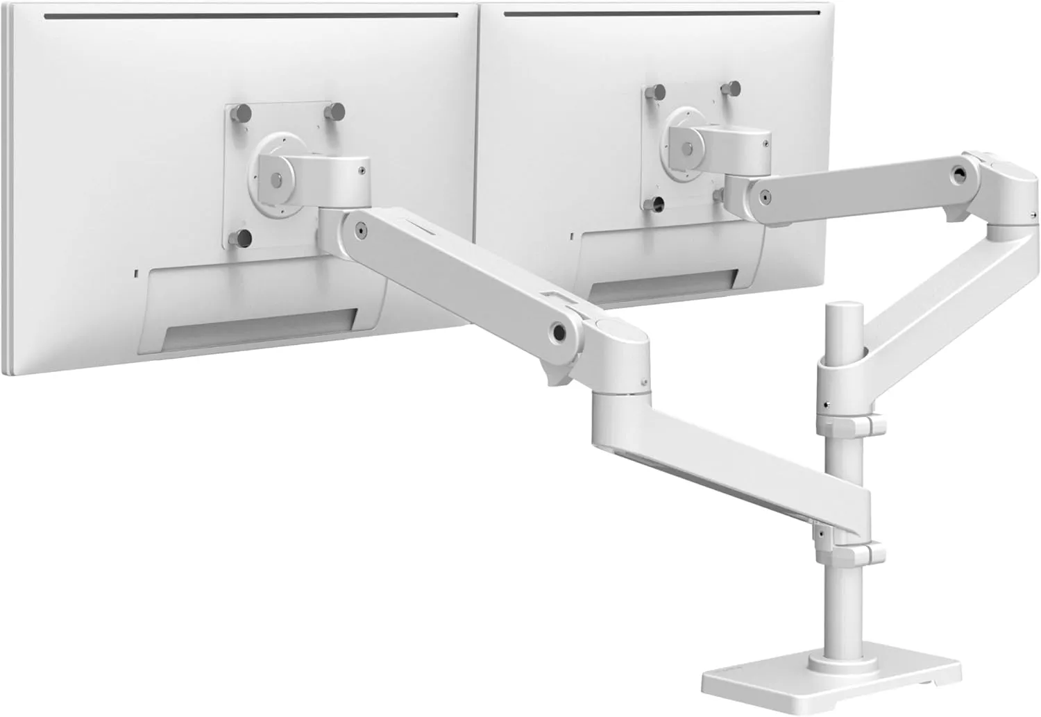 Ergotron – Upgraded LX Pro Premium Vertical Stacking Dual Monitor Arm, VESA Desk Mount – for 2 Monitors Up to 24 Inches, 4 to 22 lbs Each – White