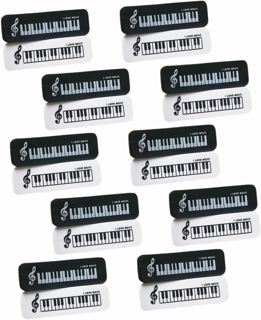 ERINGOGO 20 pcs Stationery mini Small Piano Toy Musical Instrument Music Kids Rubbers erasers Toys Child Pencil