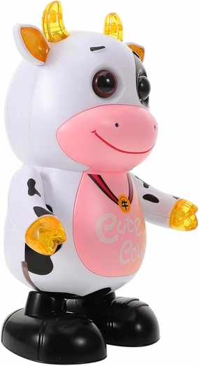 ERINGOGO Dairy Calf Toy Electric Music Led Lights Boys and Girls Mascot Toy Creative Plaything