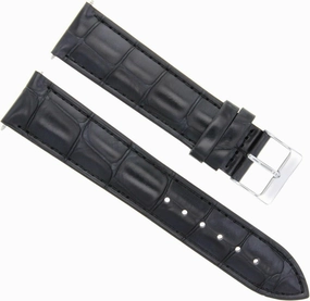 Ewatchparts 20MM ITALIAN LEATHER WATCH BAND STRAP COMPATIBLE WITH 36MM ROLEX DATEJUST 16013, 16014 BLACK