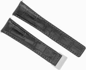 Ewatchparts 22MM LEATHER WATCH BAND STRAP COMPATIBLE WITH BREITLING CHRONO 41 A17366D71O1S1 CLASP BLACK