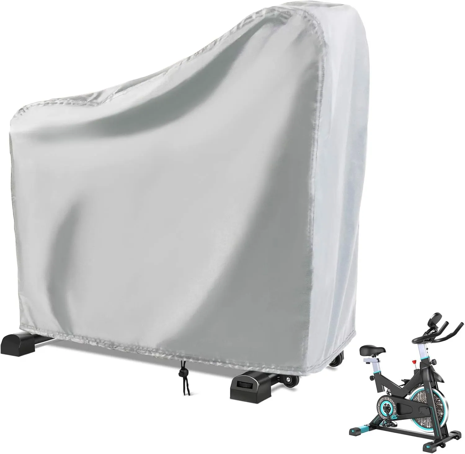 Exercise Bike Cover, Upright Cycling Protective Stationary Bike Covers Outdoor Storage Waterproof Dustproof Bicycle Cover Ideal for Indoor & Outdoor Fitness