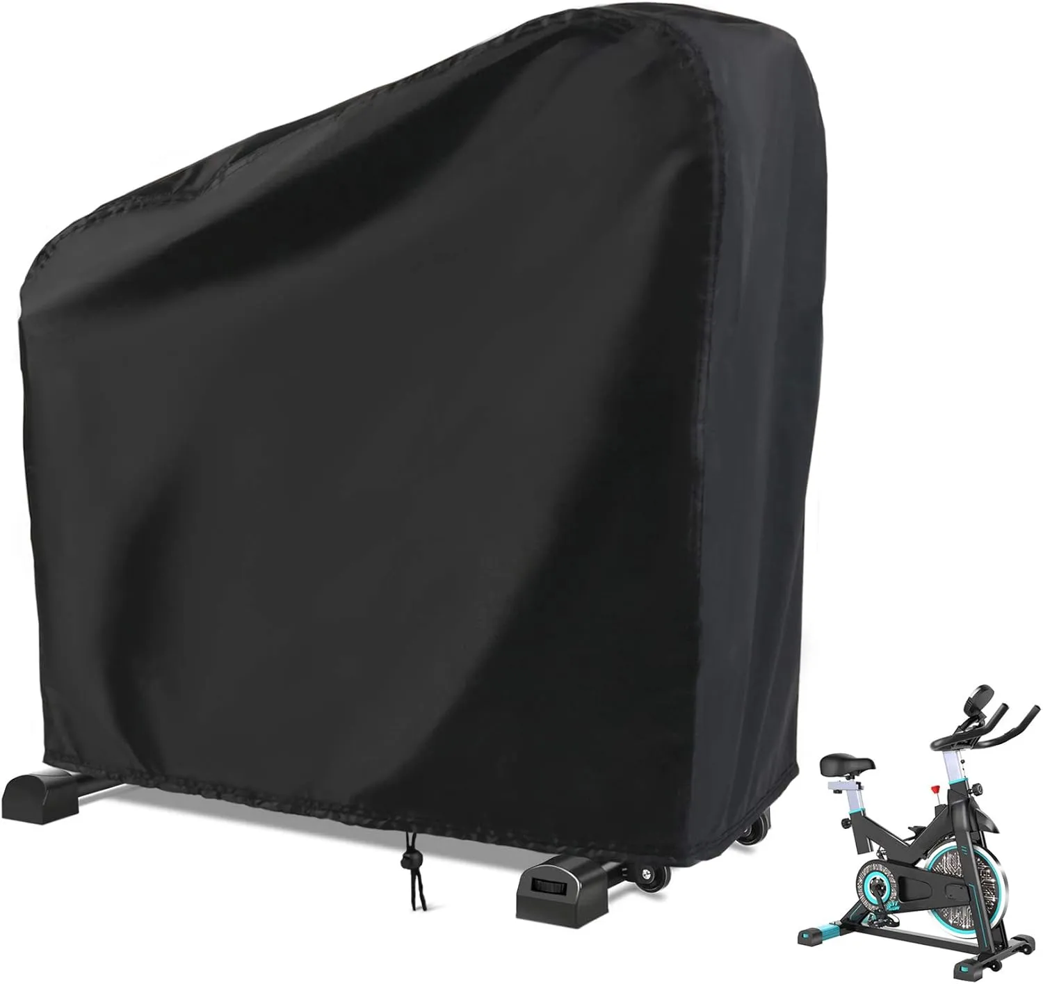 Exercise Bike Cover, Upright Cycling Protective Stationary Bike Covers Outdoor Storage Waterproof Dustproof Bicycle Cover Ideal for Indoor & Outdoor Fitness