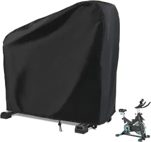 Exercise Bike Cover, Upright Cycling Protective Stationary Bike Covers Outdoor Storage Waterproof Dustproof Bicycle Cover Ideal for Indoor & Outdoor Fitness