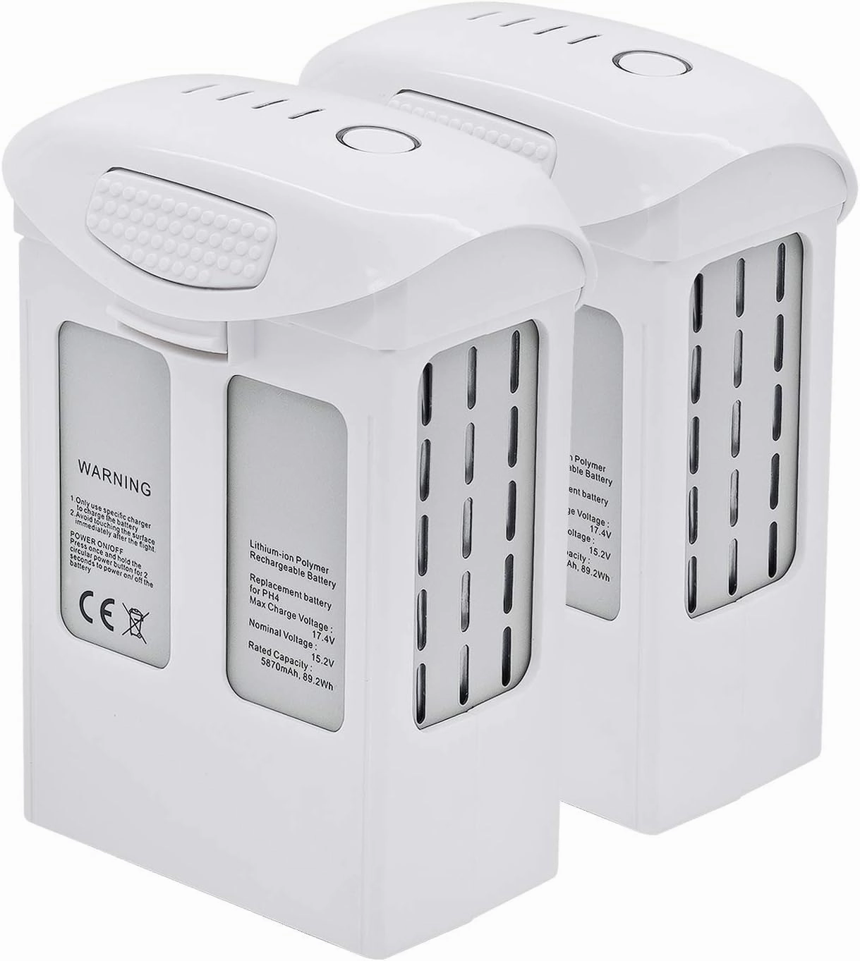 ExpertPower 2 Pack High Capacity (15.2V 5870mAh) Intelligent Flight Replacement Battery for DJI Phantom 4 Series Drones| DJI Phantom 4, Phantom 4 Pro, Phantom 4 Pro V2.0, Phantom 4 Advanced