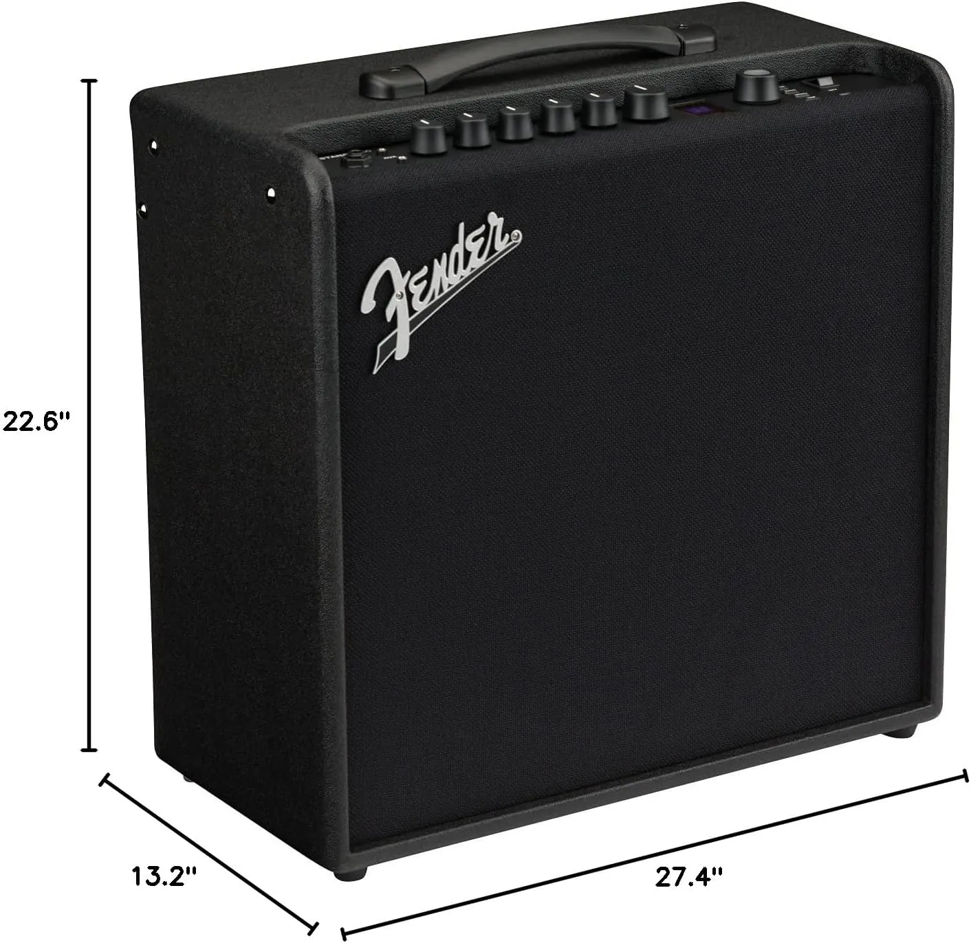 Fender Mustang LT50 Guitar Amp, 50 Watts, with 2-Year Warranty 30 Preset Effects with USB Audio Interface for Recording, 20Dx19.5Wx11.5H Inches, Black