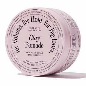 Firsthand Supply Clay Pomade - Clean & Non-toxic Hair Care Ingredients - Long Lasting & Easy to Restyle - 3oz (88ml)