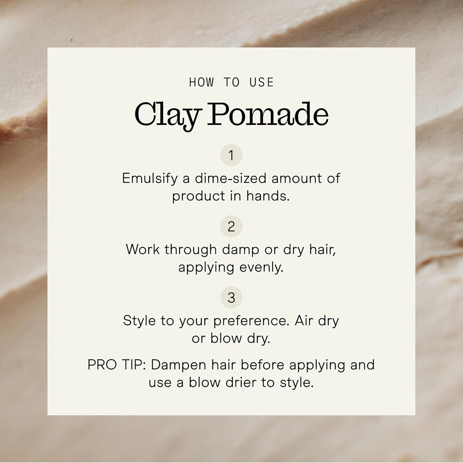 Firsthand Supply Clay Pomade - Clean & Non-toxic Hair Care Ingredients - Long Lasting & Easy to Restyle - 3oz (88ml)