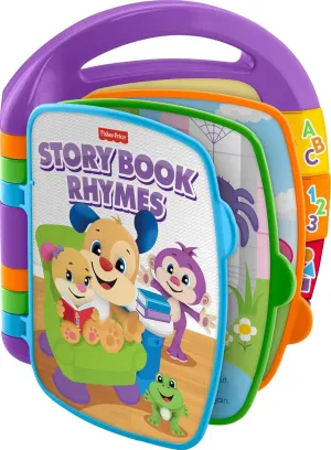 Fisher-Price Laugh & Learn Storybook Rhymes, take-Along Musical Toy Book with Learning Content for Infants (Amazon Exclusive)