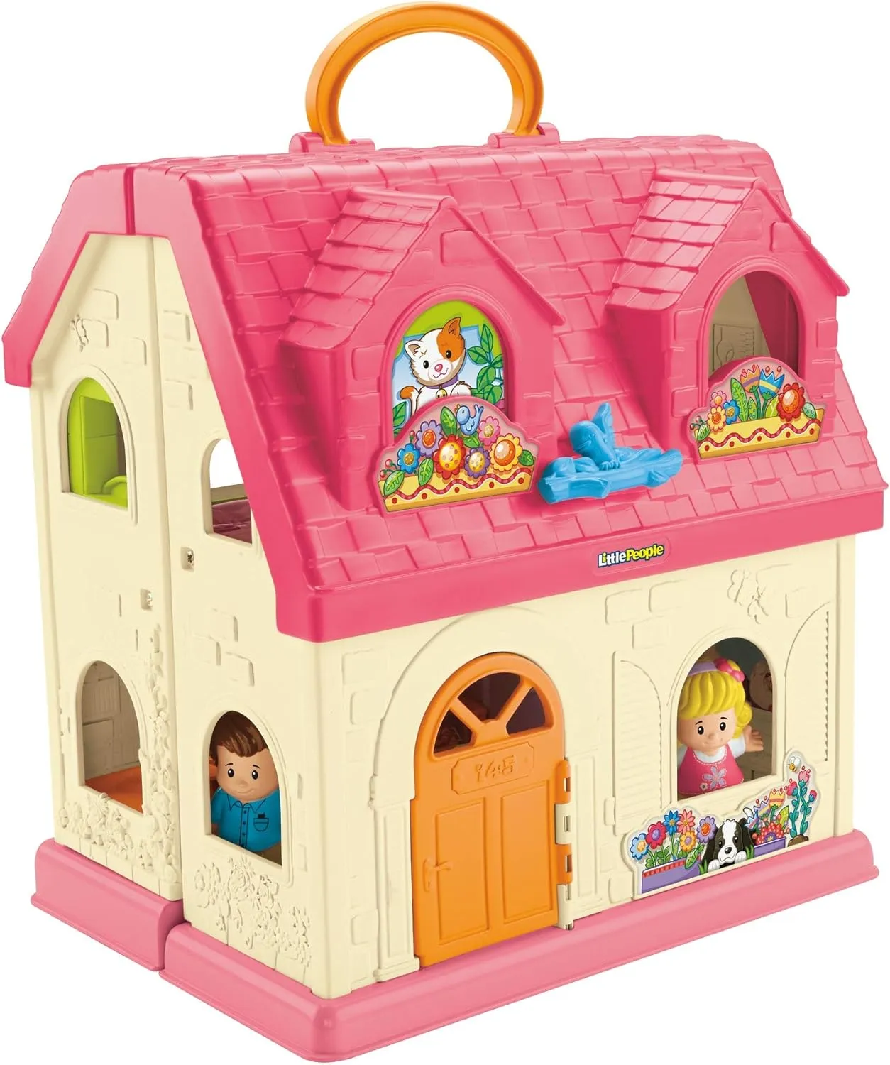 Fisher-Price Little People Toddler Toy Surprise & Sounds Home Musical Playhouse with Figures & Accessories for Pretend Play Kids Ages 1  Years