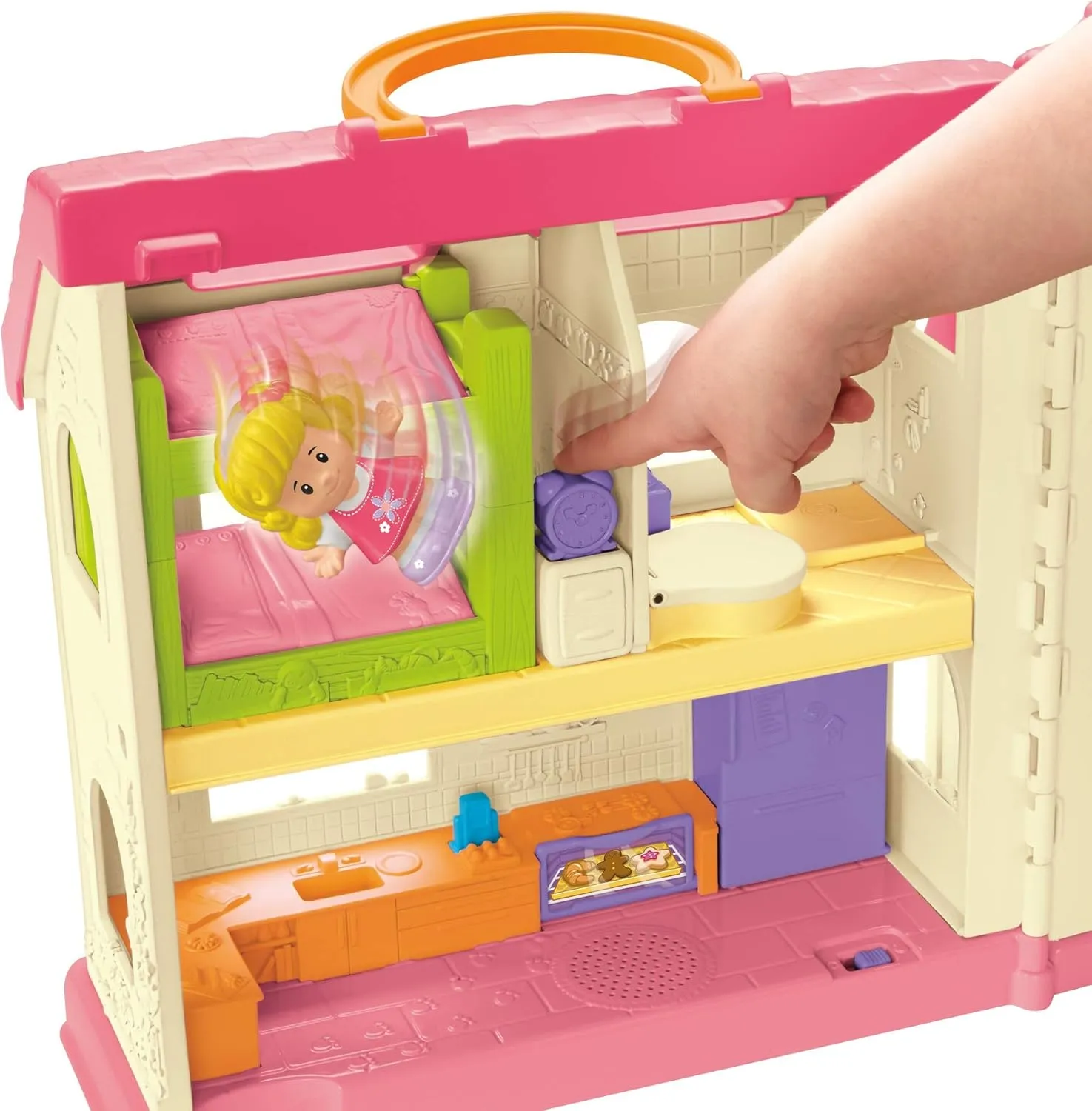 Fisher-Price Little People Toddler Toy Surprise & Sounds Home Musical Playhouse with Figures & Accessories for Pretend Play Kids Ages 1  Years